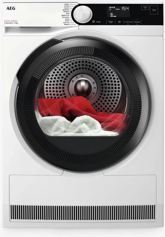 AEG TR739G4B Tumble Dryer 9kg Heat Pump in White GRADE A