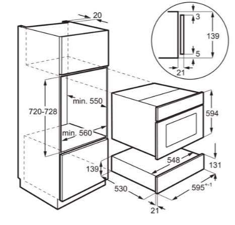 AEG KDK911422M Warming Drawer 14cm Push To Open GRADE B