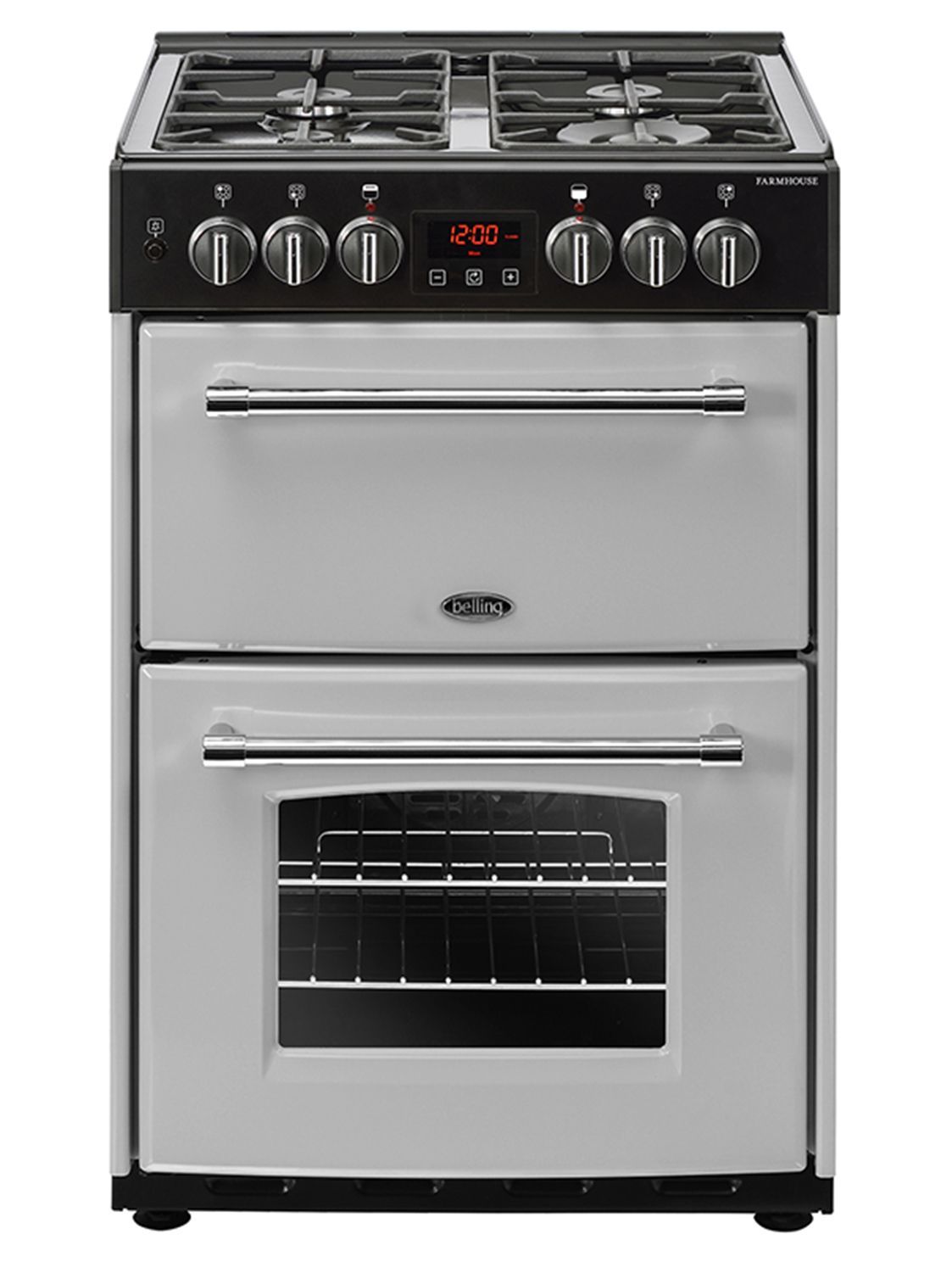 Belling Farmhouse 60DF Freestanding Cooker 60cm Dual Fuel Silver
