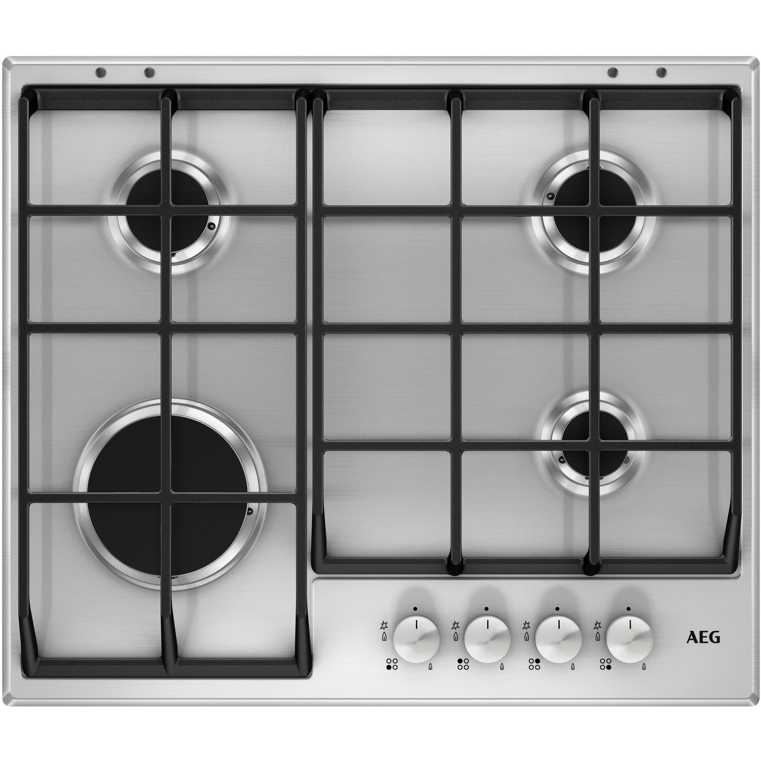 AEG HG654351SM Gas Hob 60cm 4 Burner in Stainless Steel GRADE B