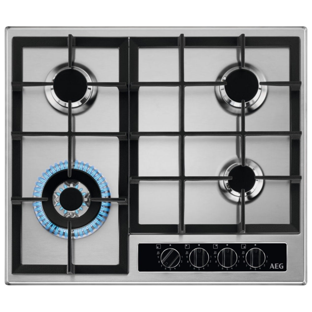AEG HGB64420YM Gas Hob 60cm 4 Burner Stainless Steel