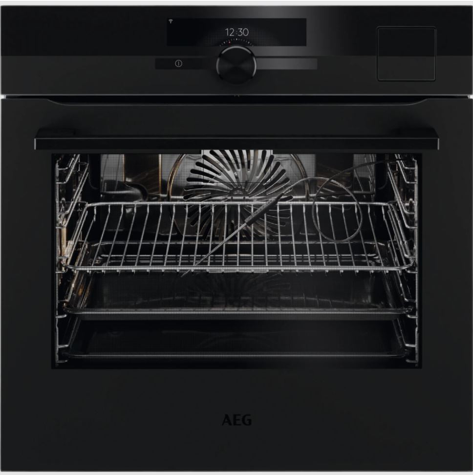 AEG BSK999330T Built in Single AutoSense Oven in Matt Black REFURBISHED