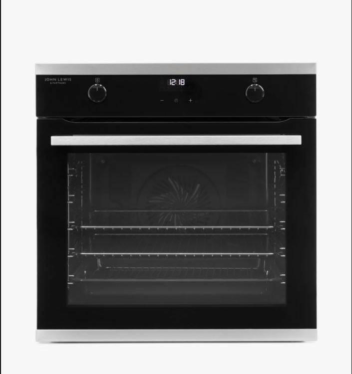 John Lewis JLBIOS641 Single Oven Electric Built In in Black GRADE A