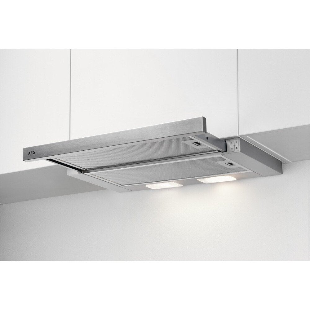 AEG DPB3632S Telescopic Hood 60cm Integrated in Silver