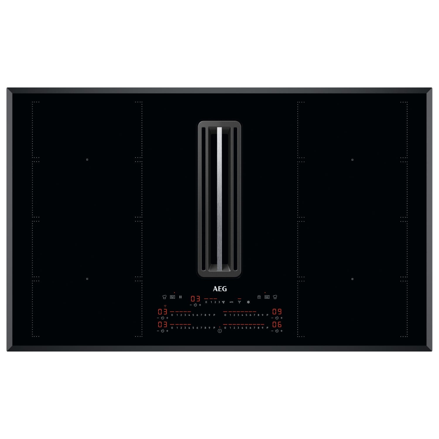 AEG CCE84779FB Induction Smart ComboHob 83cm 4 Zone Integrated Hood iBlack