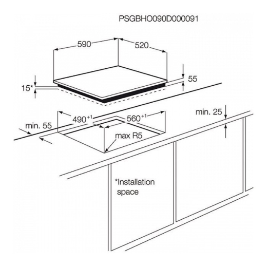 AEG IKB64301FB Induction Hob 60cm 4 Zone Frameless Touch Control