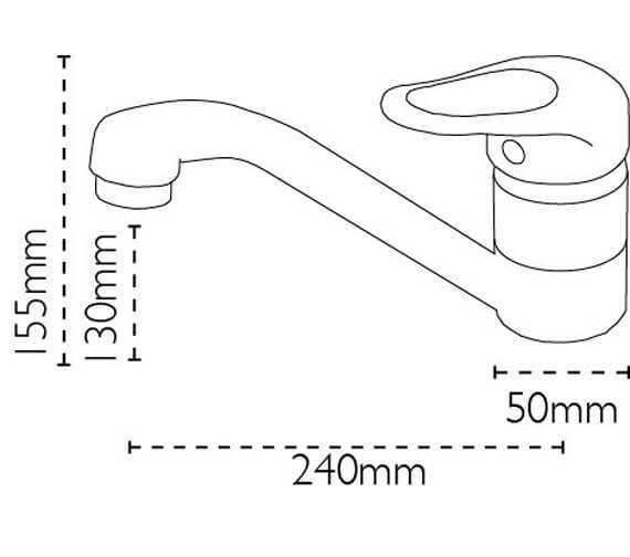 Carron Phoenix 115.0019.206 Osprey Kitchen Tap in Chrome