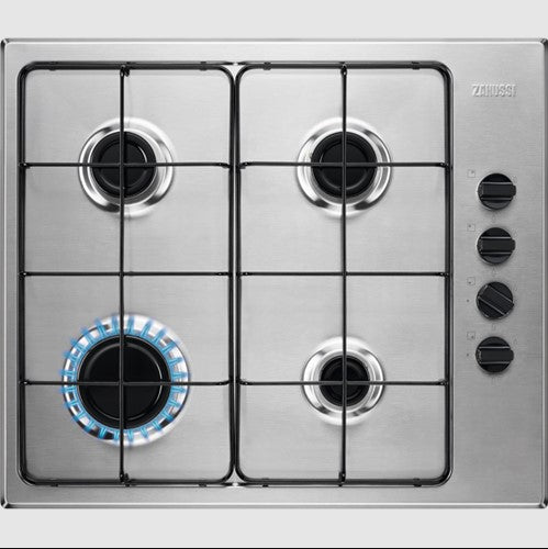 Zanussi ZGNN640X Gas Hob 60cm 4 Burner in Stainless Steel
