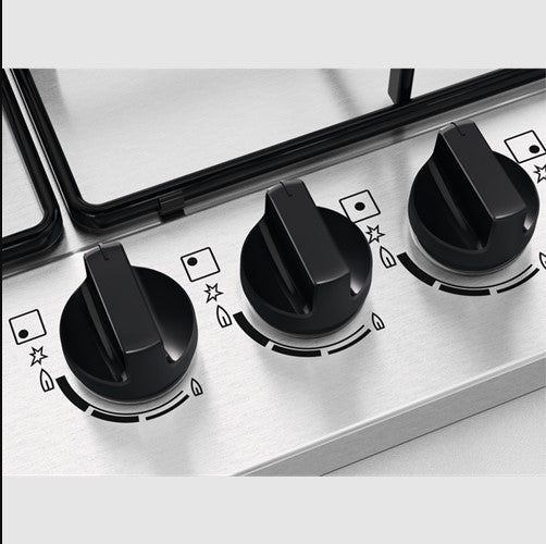 Zanussi ZGNN640X Gas Hob 60cm 4 Burner in Stainless Steel