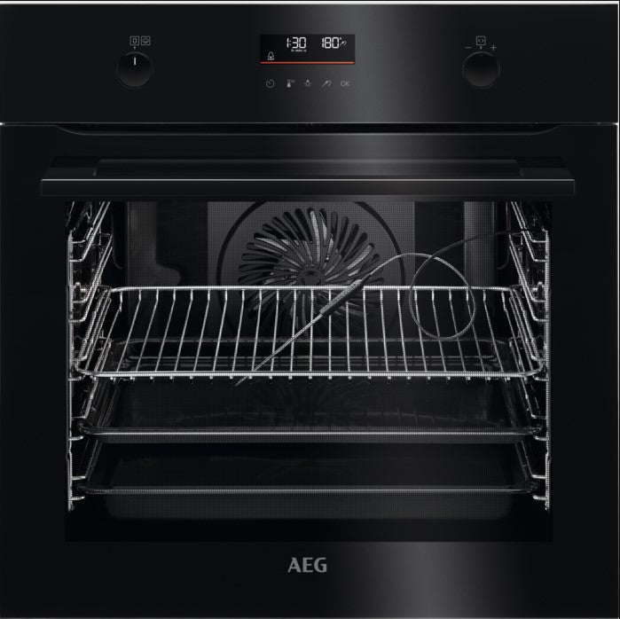 AEG BPK556260B Single Oven Electric Steambake Pyrolytic in Black