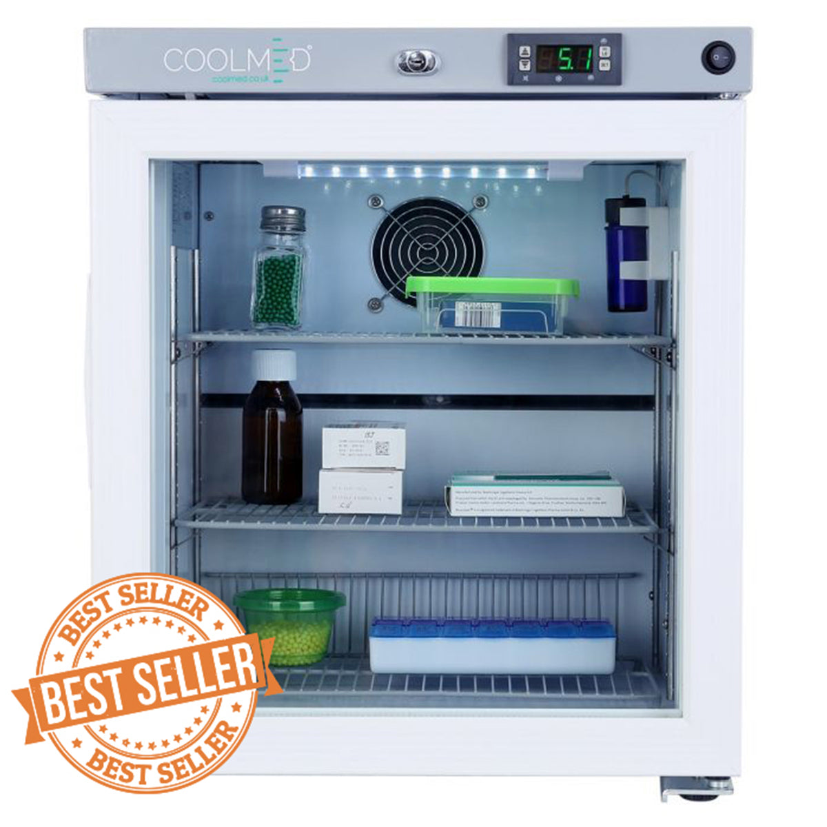 CoolMed CMG29 Pharmacy Refrigerator Glass Door 29L in White GRADE A