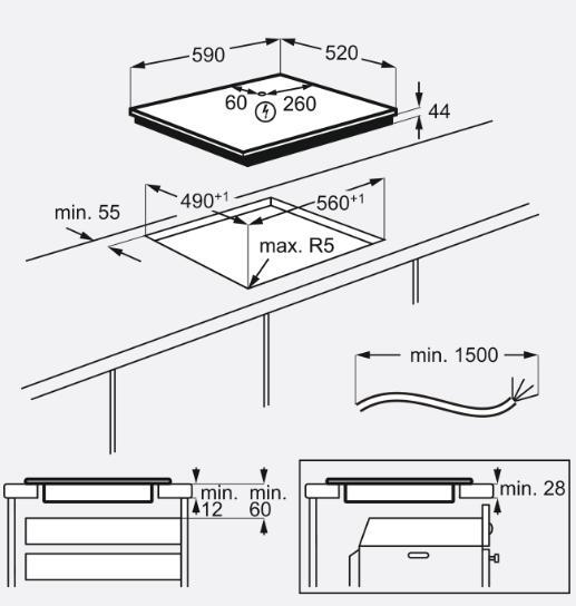 AEG IPE64551FB Pure 3 Induction Hob 60cm in Black