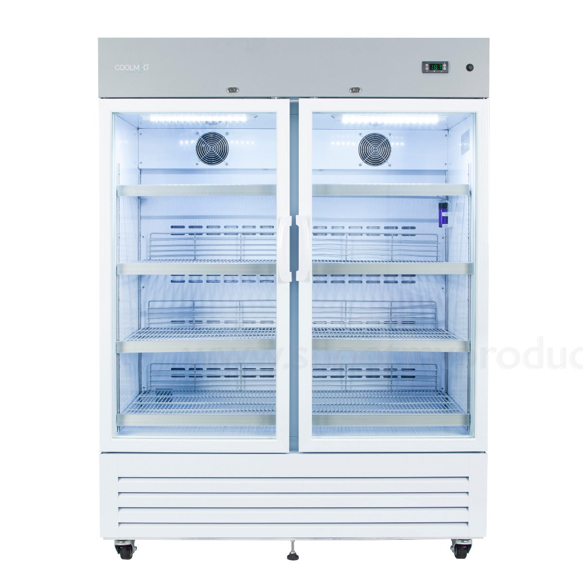 CoolMed CMG500 Pharmacy Refrigerator Double Glass Door 500L in White GRADE A