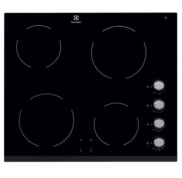 Electrolux EHF6140FOK Ceramic Hob 60cm 4 Zone Black