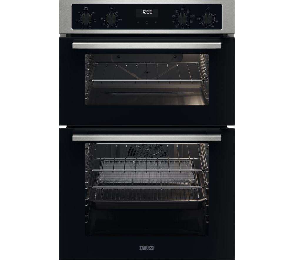 Zanussi ZKCNA4X1 Double Oven Built in Electric in Stainless Steel GRADE B