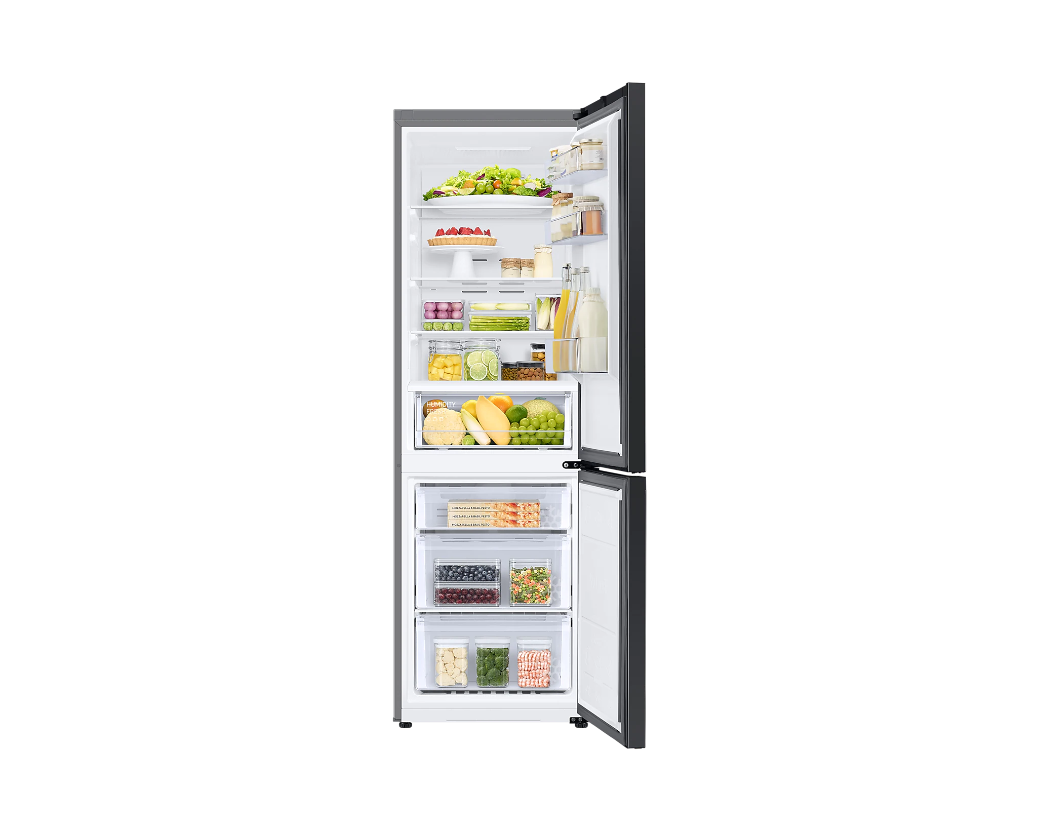Samsung RB34A6B0EAP Fridge Freezer Freestanding Frost Free GRADE A NO DOOR PANELS
