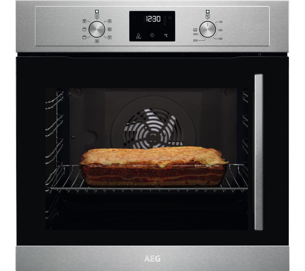 AEG BCX335L11M Single Oven Side Opening Electric in Stainless Steel