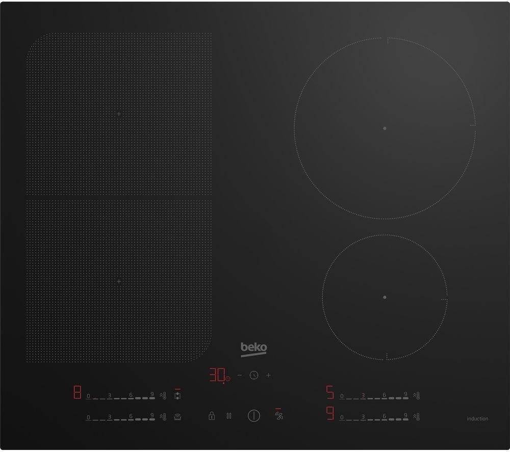 Beko HII64760UFT Induction Hob 60cm 4 Zone with Flex Zone in Black