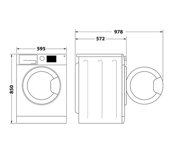 Hotpoint NSWM1146WUK Washing Machine 11kg 1400rpm White GRADE B