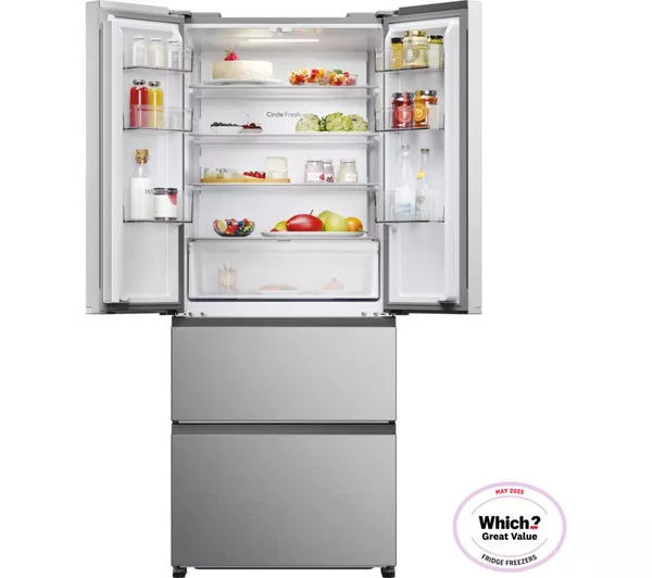 Hoover HONFQ2T718EXK 3 Door Fridge Freezer Frost Free Stainless Steel