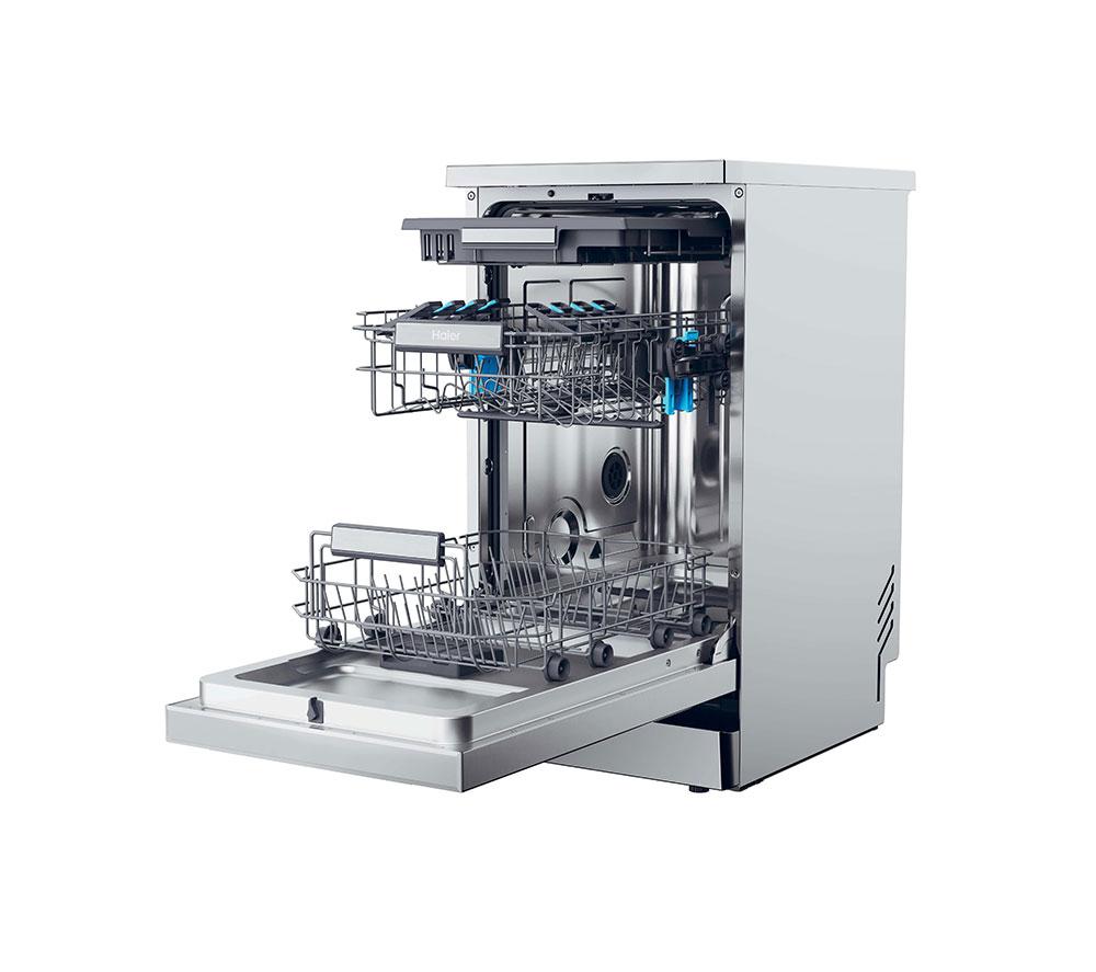 Haier XF1C3TB1FX Wi-Fi Freestanding Slimline Dishwasher 45cm