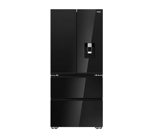 Haier HFKR7819DWGB Spacefit 4 Door Fridge Freezer Obsidian Black GRADE A
