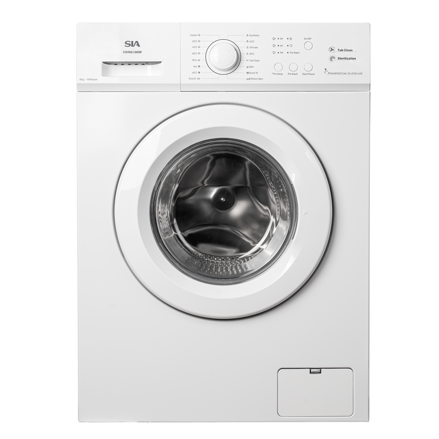 SIA SWM6100W Washing Machine Freestanding 6kg 1000rpm in White