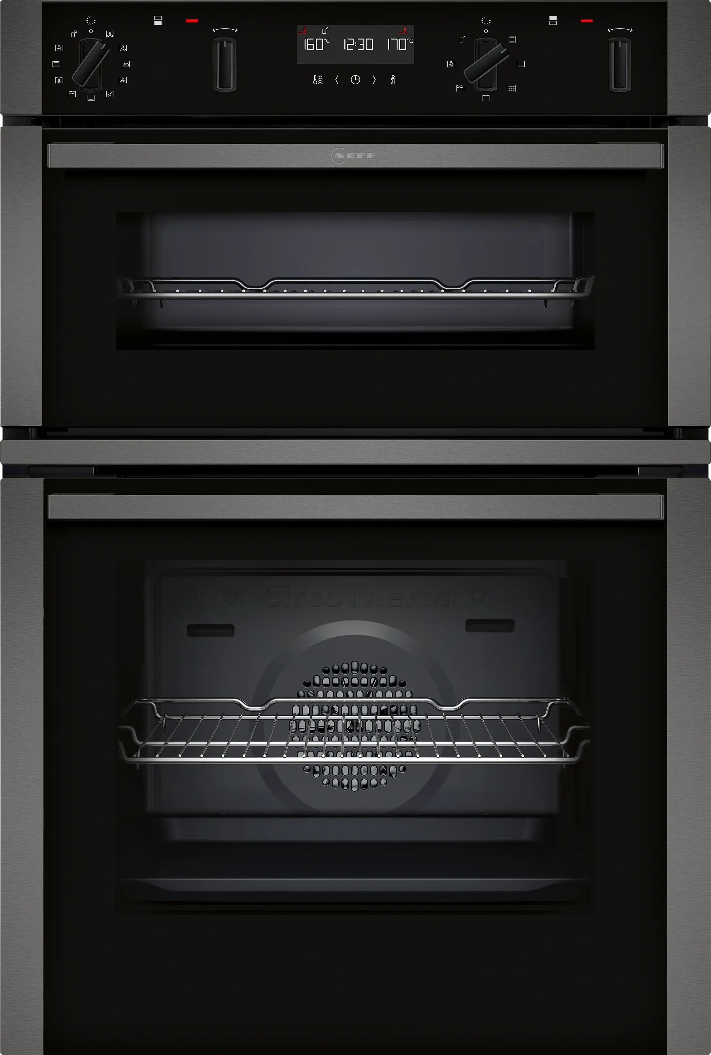 Neff U2ACM7HG0B Double Oven Built In Electric Graphite Grey REFURBISHED