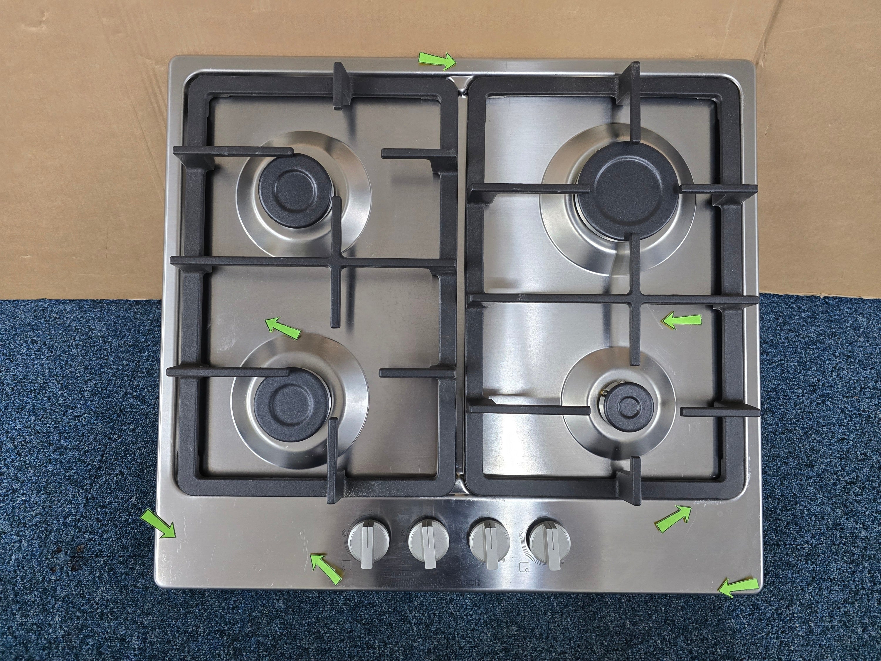 Bosch PGP6B5B90 60cm Gas Hob in Stainless Steel GRADE B
