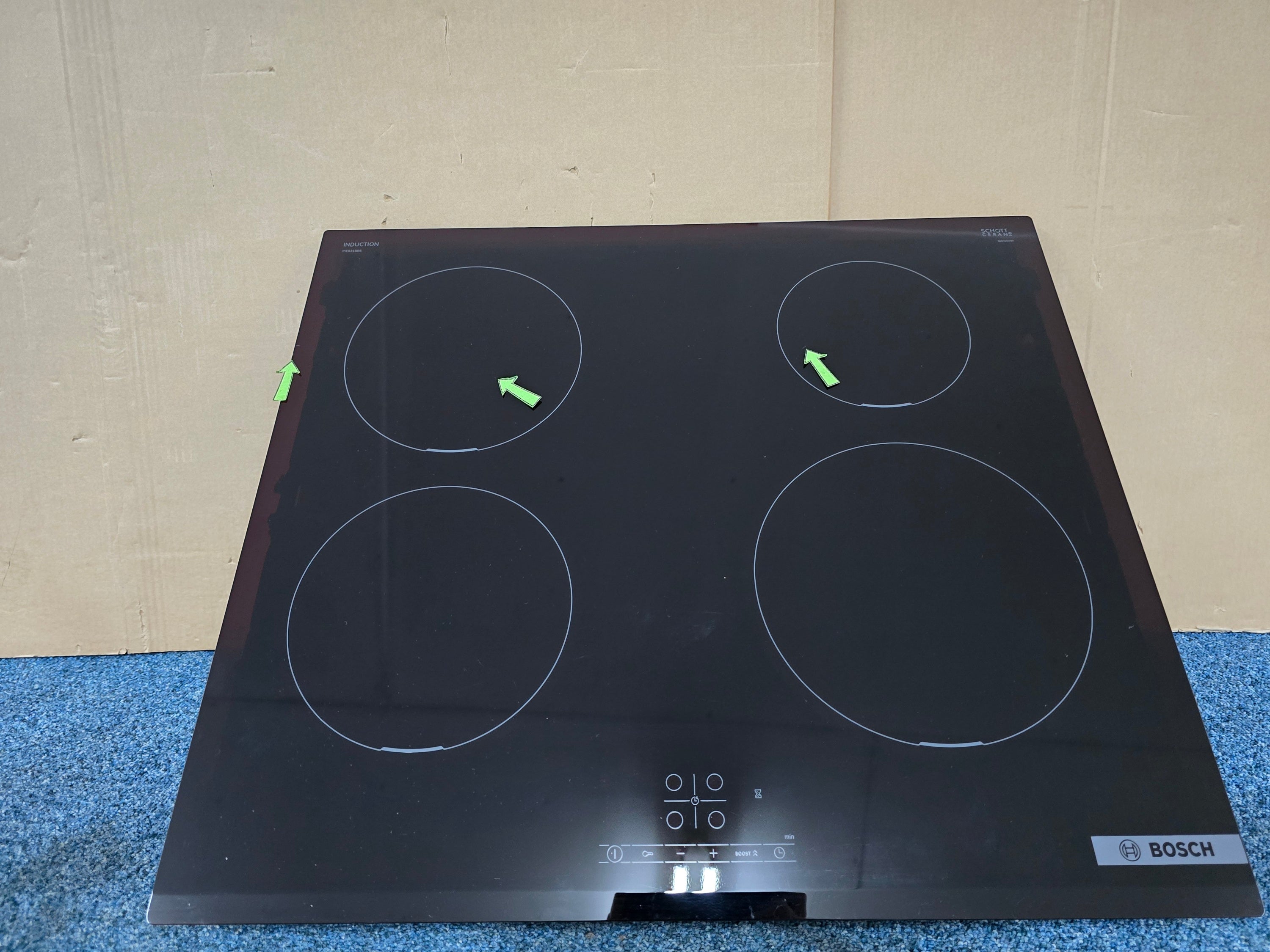 Bosch PIE631BB5E Induction Hob 60cm 4 Zone in Black GRADE B