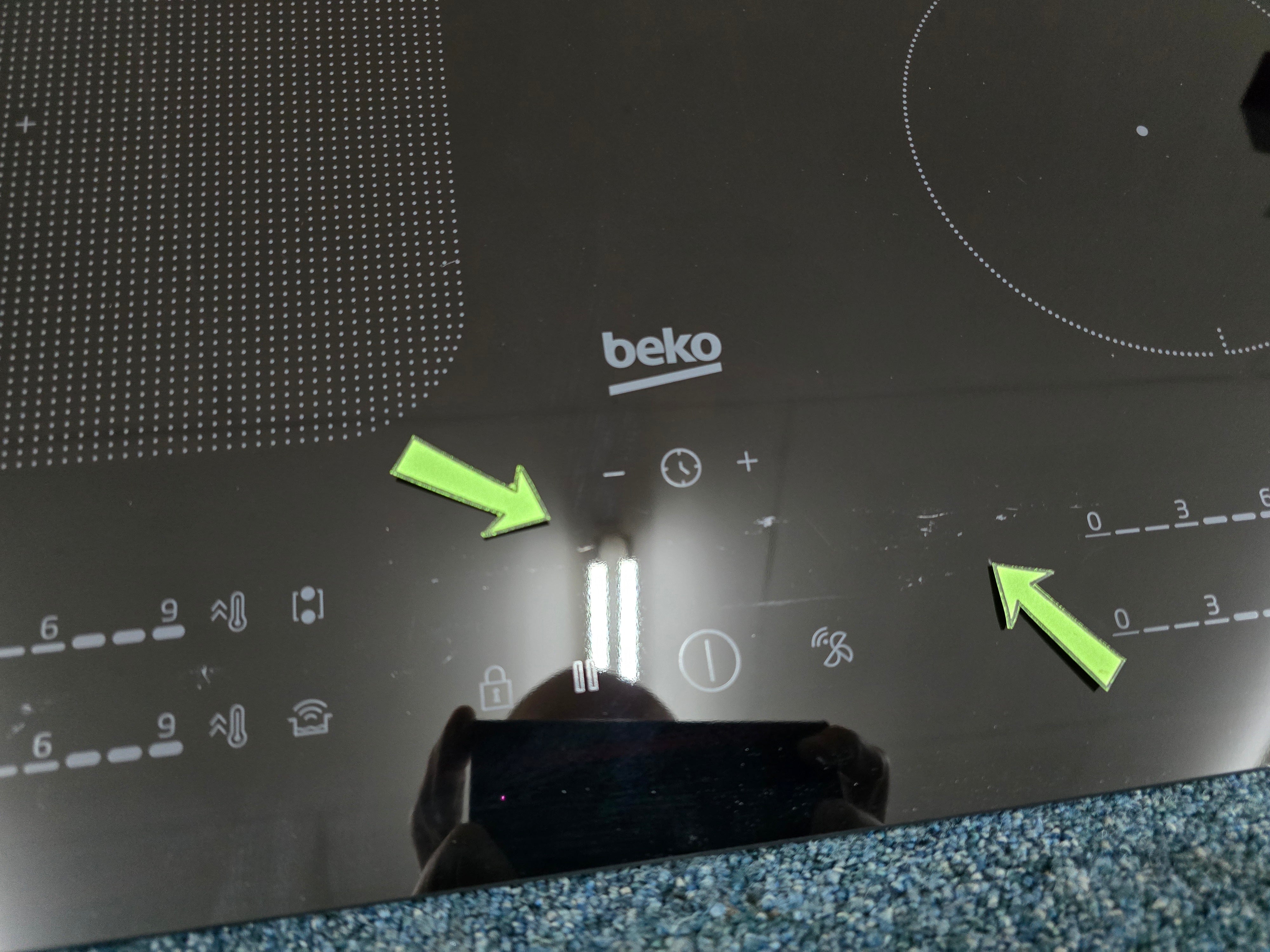 Beko HII64760UFT Induction Hob 60cm 4 Zone with Flex Zone in Black GRADE B