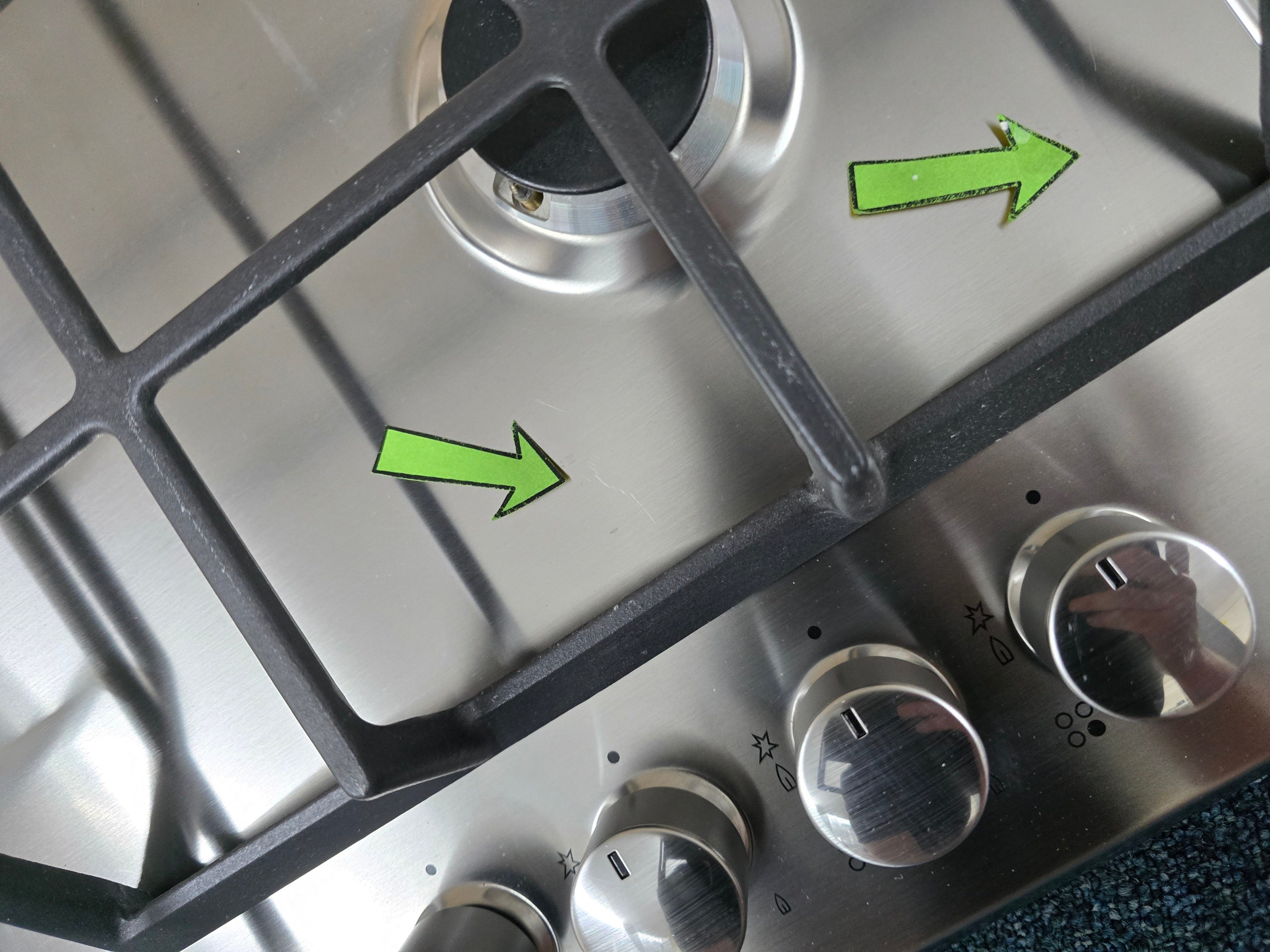 AEG HG654351SM Gas Hob 60cm 4 Burner in Stainless Steel GRADE B