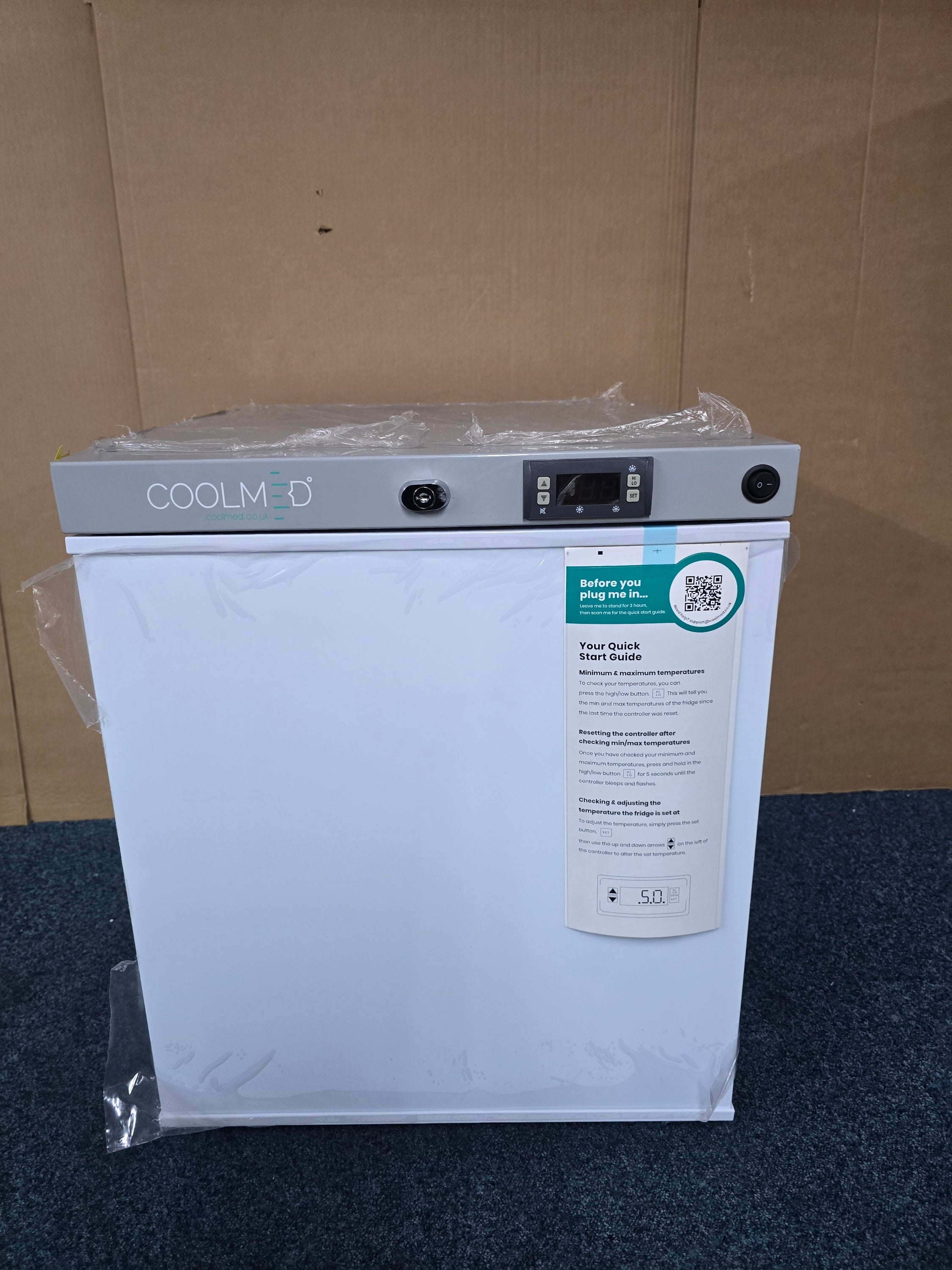 CoolMed CMS29 Pharmacy Fridge 29L Solid Door in White GRADE A