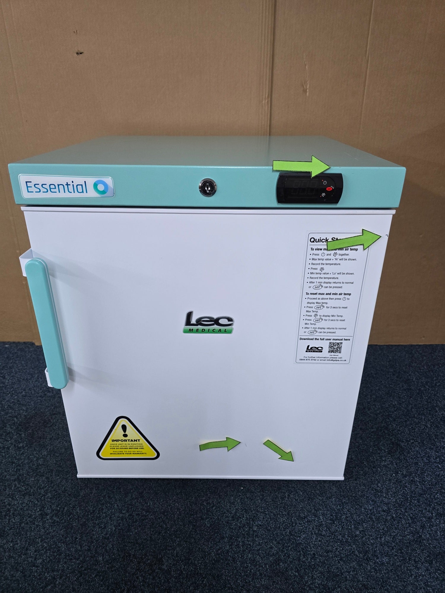 Laboratory Freezer LSFSF39DC-UK 39L Countertop White GRADE B