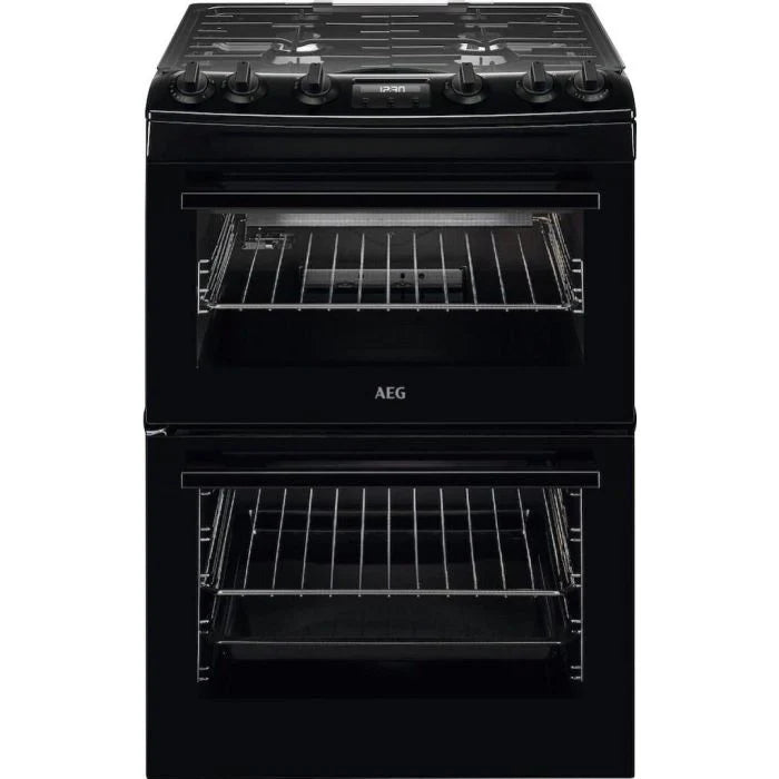 AEG CGX6130ACB Gas Cooker 60cm Double Oven Black GRADE A