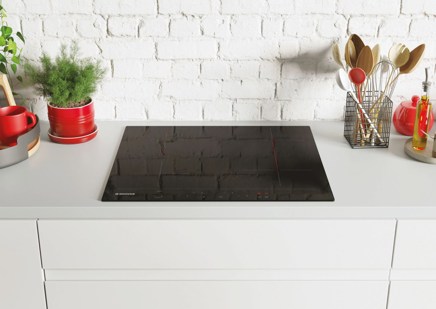 Hoover HH64DBB3P 60cm Four Zone Ceramic Hob in Black