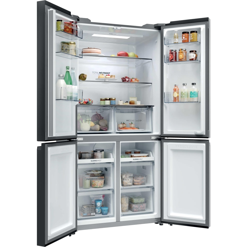 Haier Cube Series 3 HCR39F19ENPT 4 Door Fridge Freezer Black