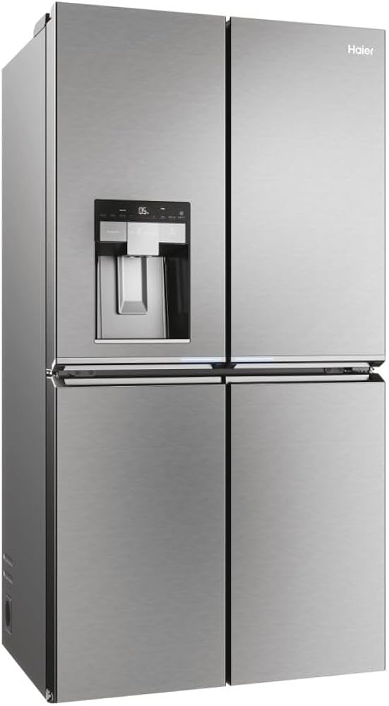 Haier HCR7918EIMP American 4 Door Fridge Freezer Platinum Inox GRADE B
