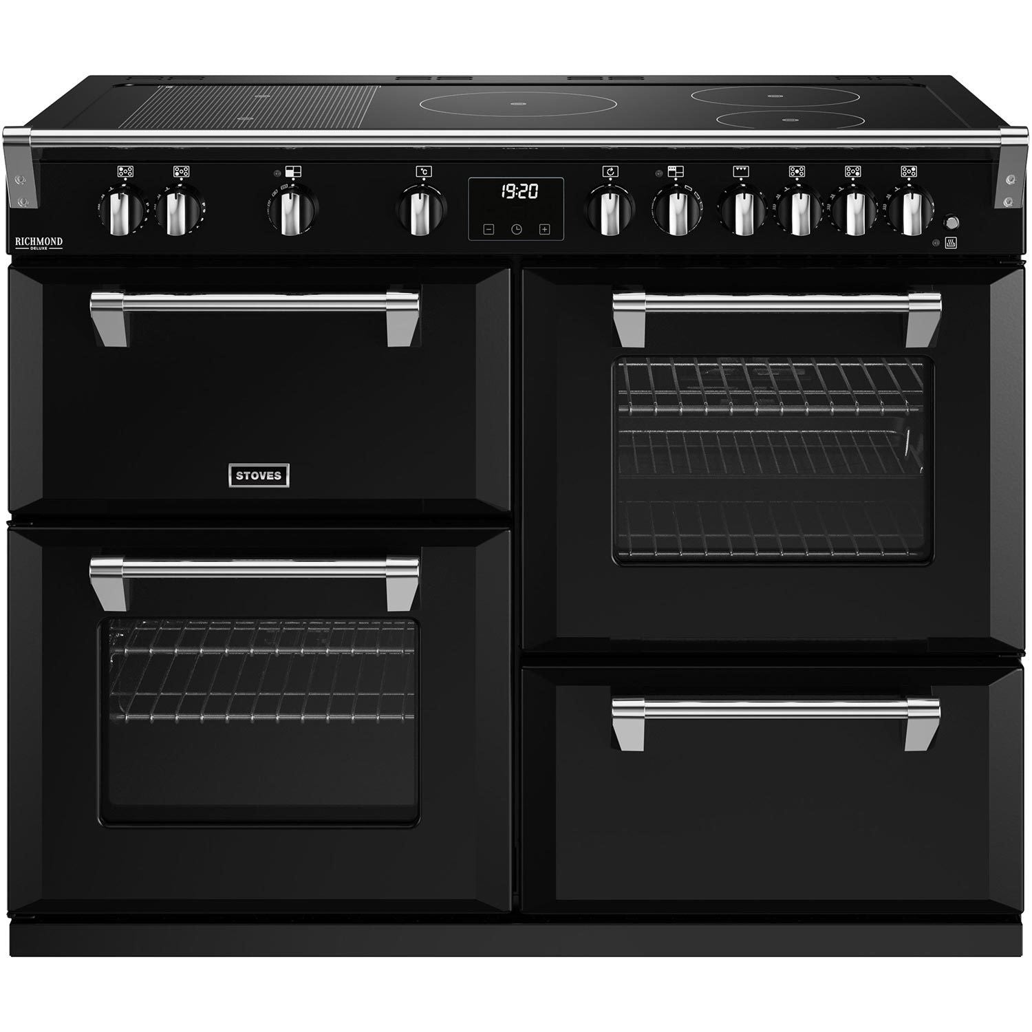 Stoves Richmond Deluxe D1100Ei Range Cooker 110cm Induction Anthracite Black