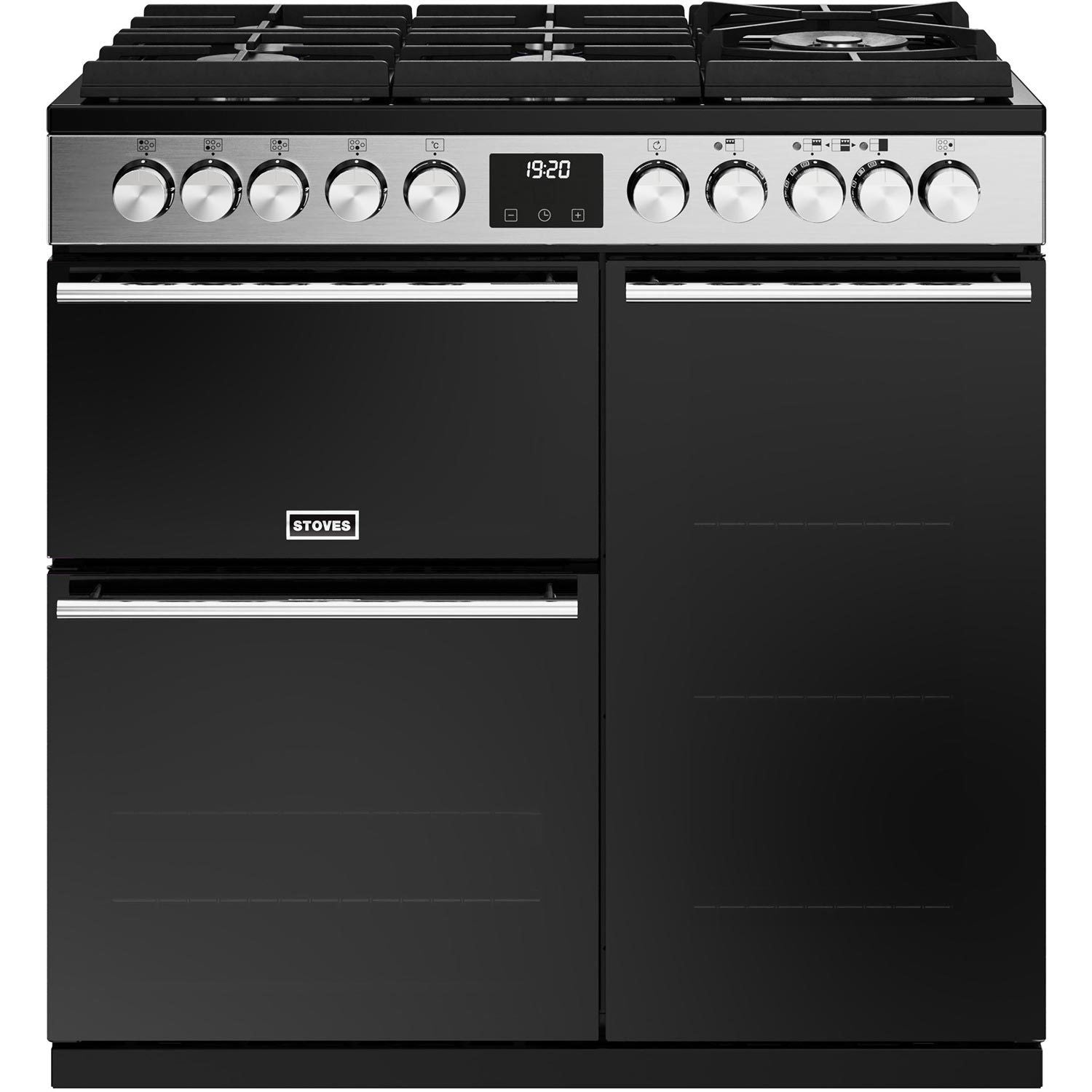 Stoves Precision Deluxe D900DF Range Cooker 90cm Dual Fuel Stainless Steel