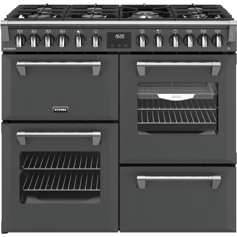 Stoves Richmond 100DF ANT 100cm Dual Fuel Range Cooker Grey. GRADE A