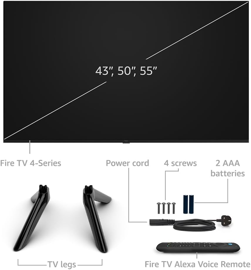 Amazon 4-Series 50" Television Fire TV 4K Ultra HD HDR LED TV with Alexa