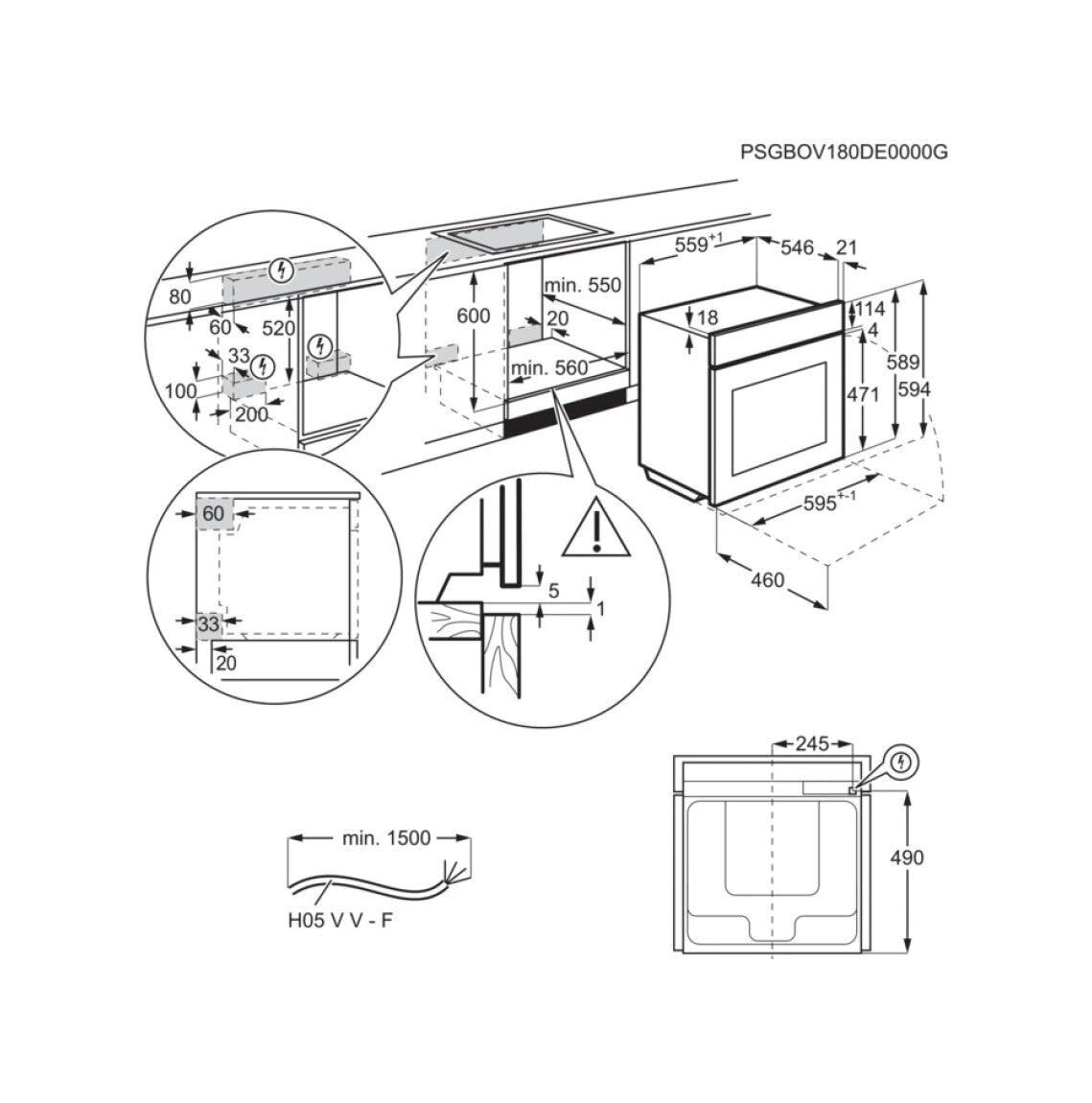 AEG BSK782380M Single Oven Built in Electric in Stainless Steel GRADE A