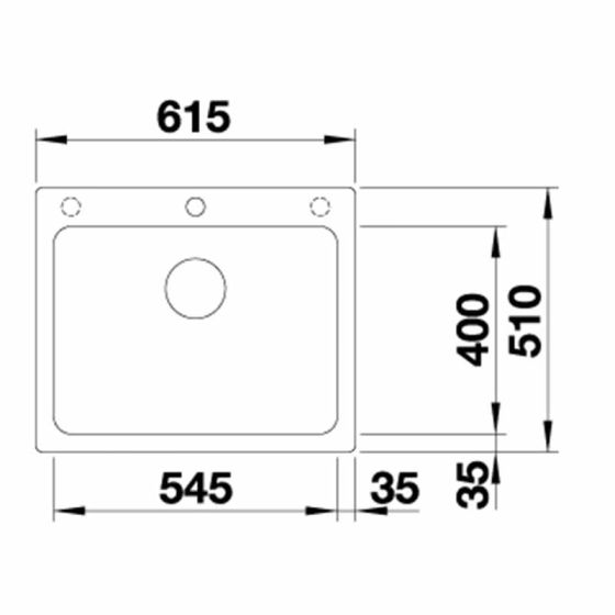 Blanco NAYA 6 519638 (SI.BLA.136) 1 Bowl Composite Sink in Black