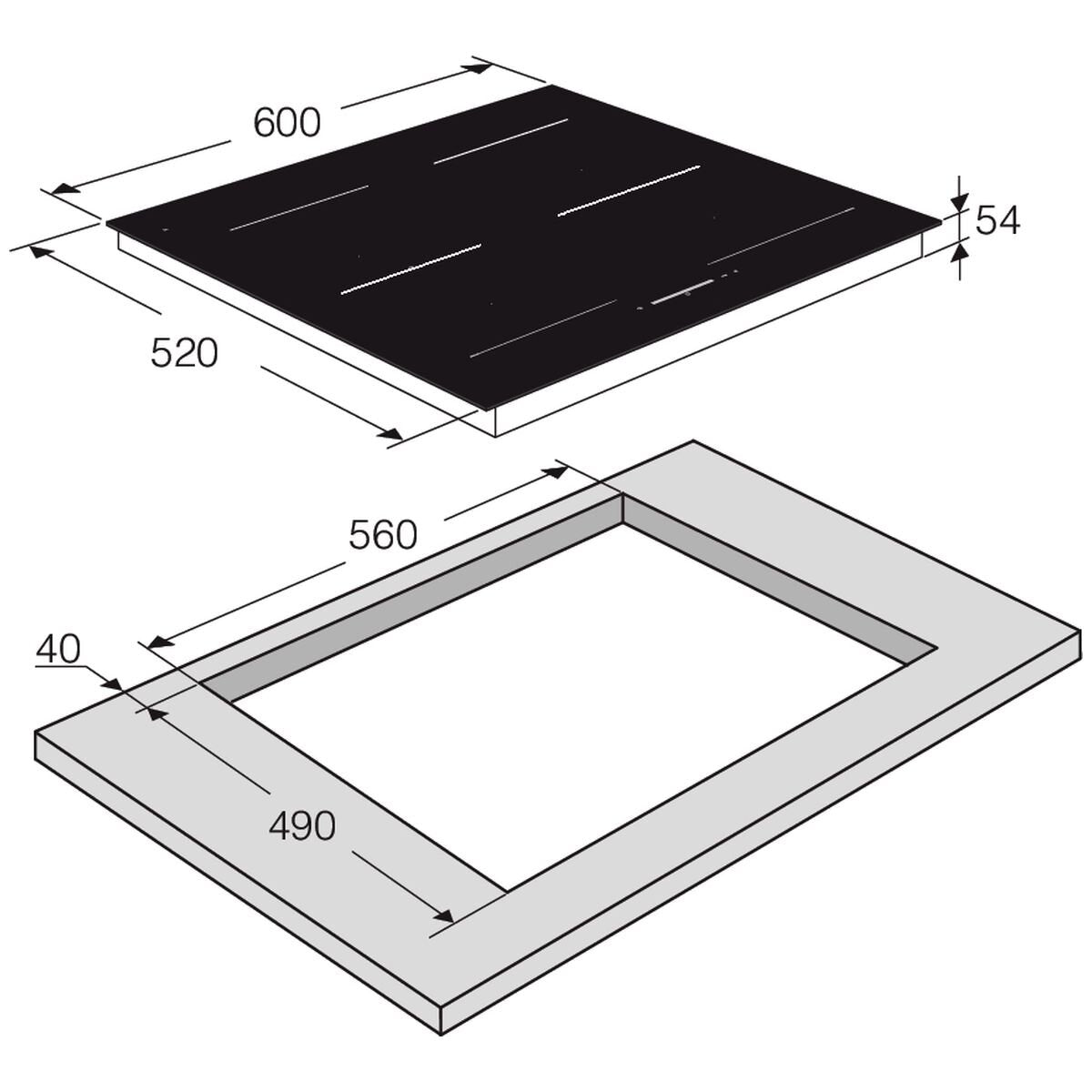 Asko HI1631G Induction Hob 60cm 4 Zone Flex in Black 60% OFF