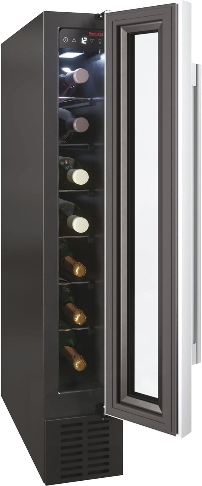 Baumatic BWC155SS/3 15cm 7 Bottle Integrated Wine Cooler Black