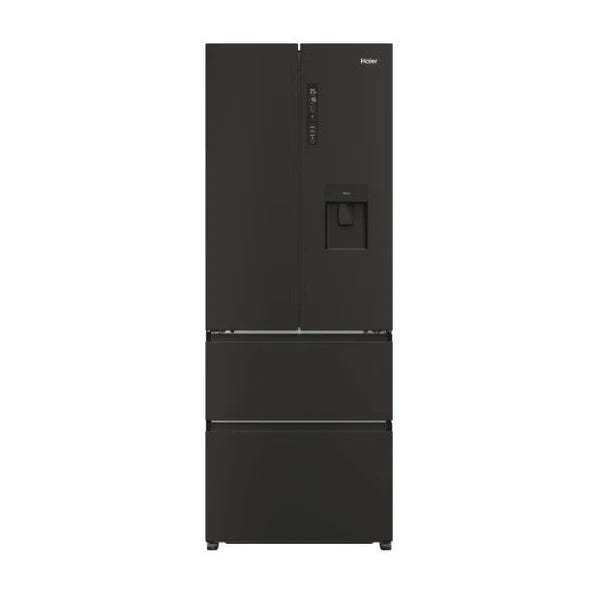 Haier HFR5719EWPB 4 Door Fridge Freezer in Slate Black with Water