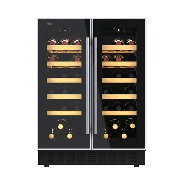 Hoover HWCB 60D UK/N Double Door Wine Cooler in Black