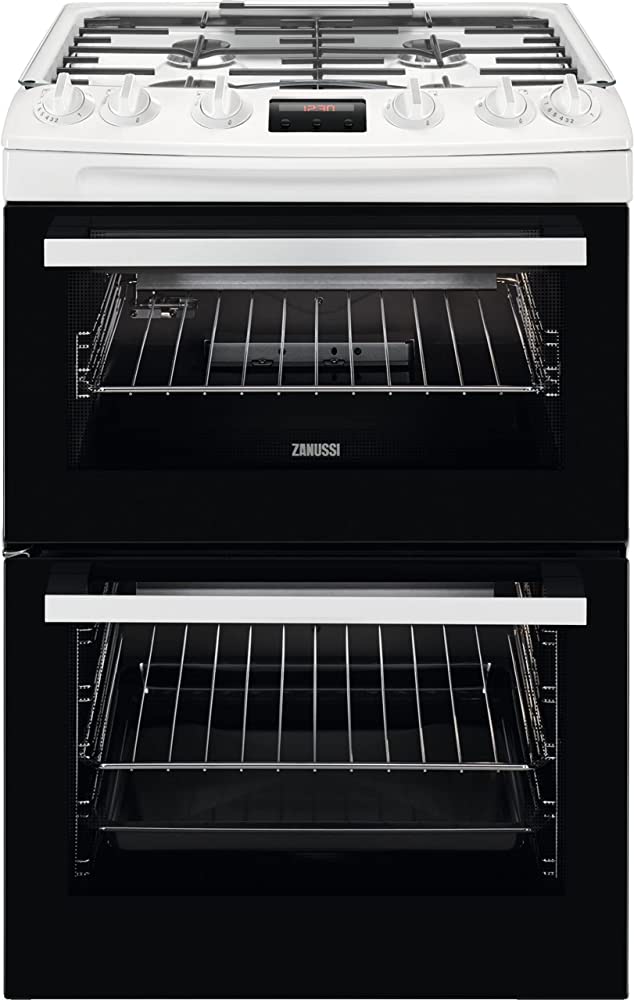 Zanussi ZCG63260WE Gas Cooker 60cm Double Oven with Electric Grill White GRADE B