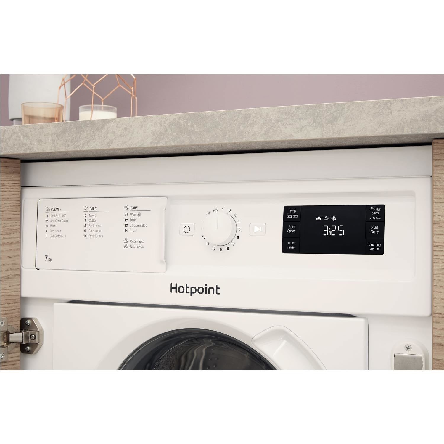 Hotpoint BIWMHG71483UKN Washing Machine 7kg 1400 Integrated White GRADE B